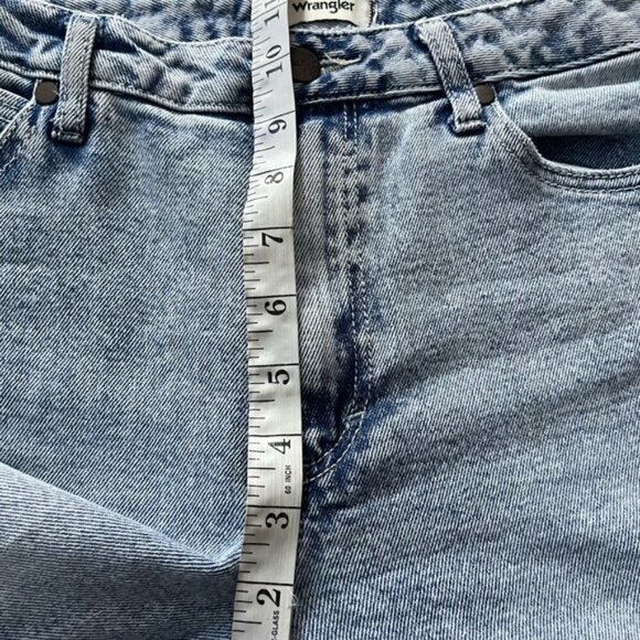 Wrangler retro light acid wash high rise ankle raw hem jeans size 26 - Picture 8 of 13